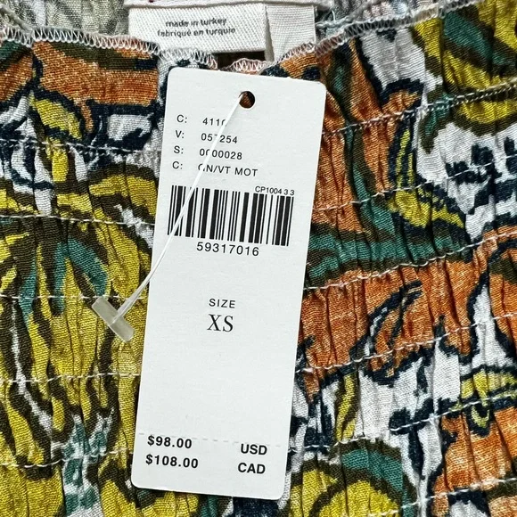 ANTHROPOLOGIE Smocked Femme Elastic Blouse | XS | NWT - Picture 3 of 6